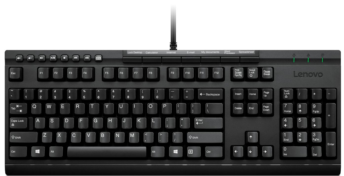 Lenovo Enhanced Performance USB Keyboard Gen II - Overview and 