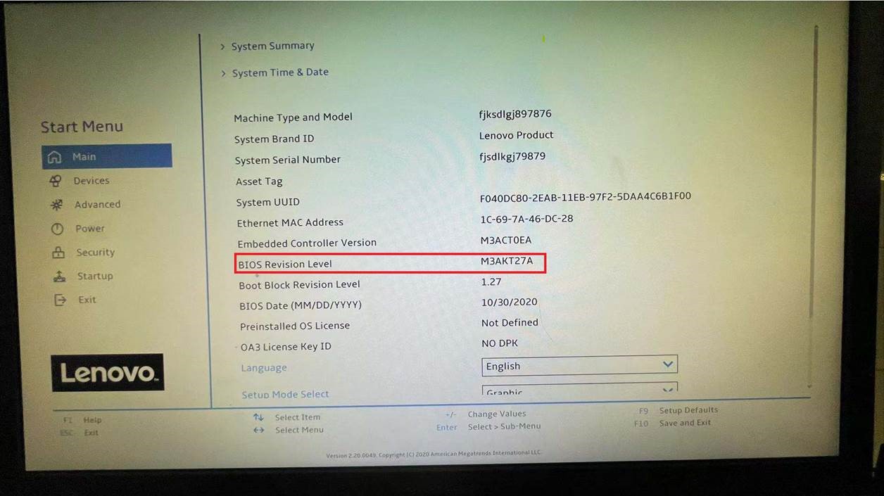 Write back the Original S/N and UUID Lenovo G580 - BIOS Modding