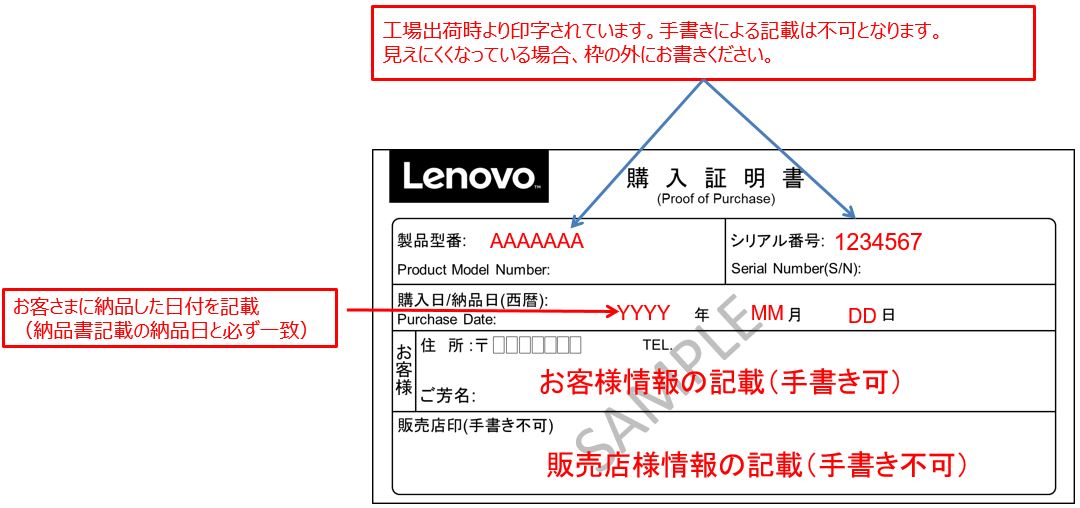 Lenovo製品購入証明書に関する各種申請（パートナー様向け） - Lenovo ...