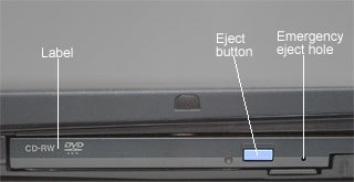 How to insert a CD in the CD ROM CD RW or DVD drive ThinkPad