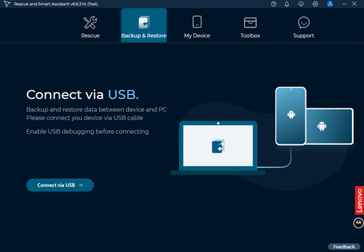 Rescue and Smart Assistant (RSA) – Using a Windows PC, help diagnose and  resolve issues, manage data, and update software for Android devices -  Lenovo Support KR
