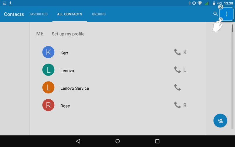 lenovo contacts