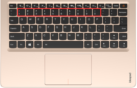 Distribución del teclado 710s
