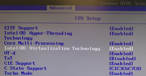 Virtualization options location