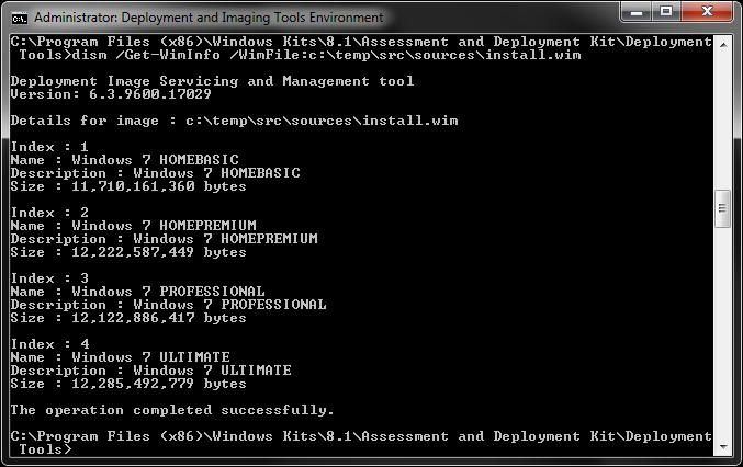 Не удается открыть sources install wim