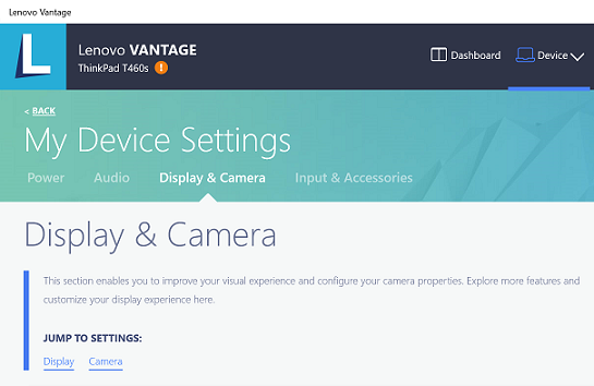 Adjust integrated camera settings with Lenovo Vantage - Windows 10 - Lenovo  Support US