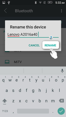 Переименовать bluetooth устройство