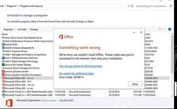 Office 2016 no se puede desinstalar: ThinkPad , ThinkCentre , ThinkStation  - Lenovo Support IT