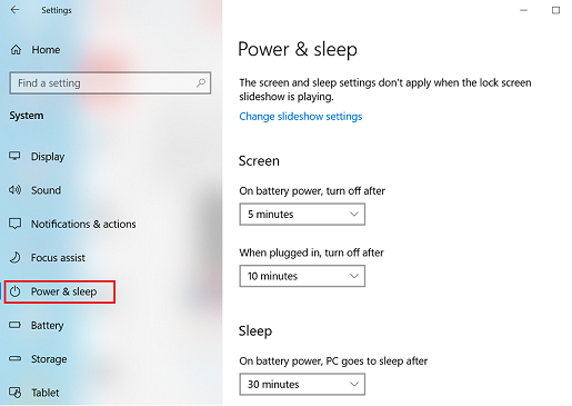 Choisir l'action liée au bouton d'alimentation - Windows 10