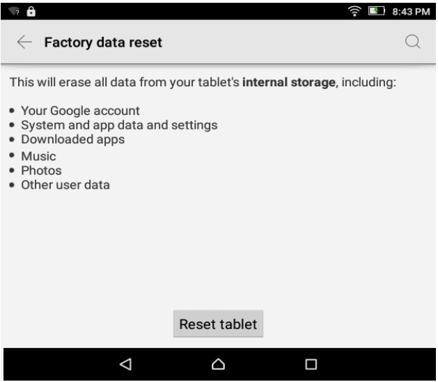 How to factory reset a Lenovo Android Tablet Running Android L  -  Lollipop - Lenovo Support JM
