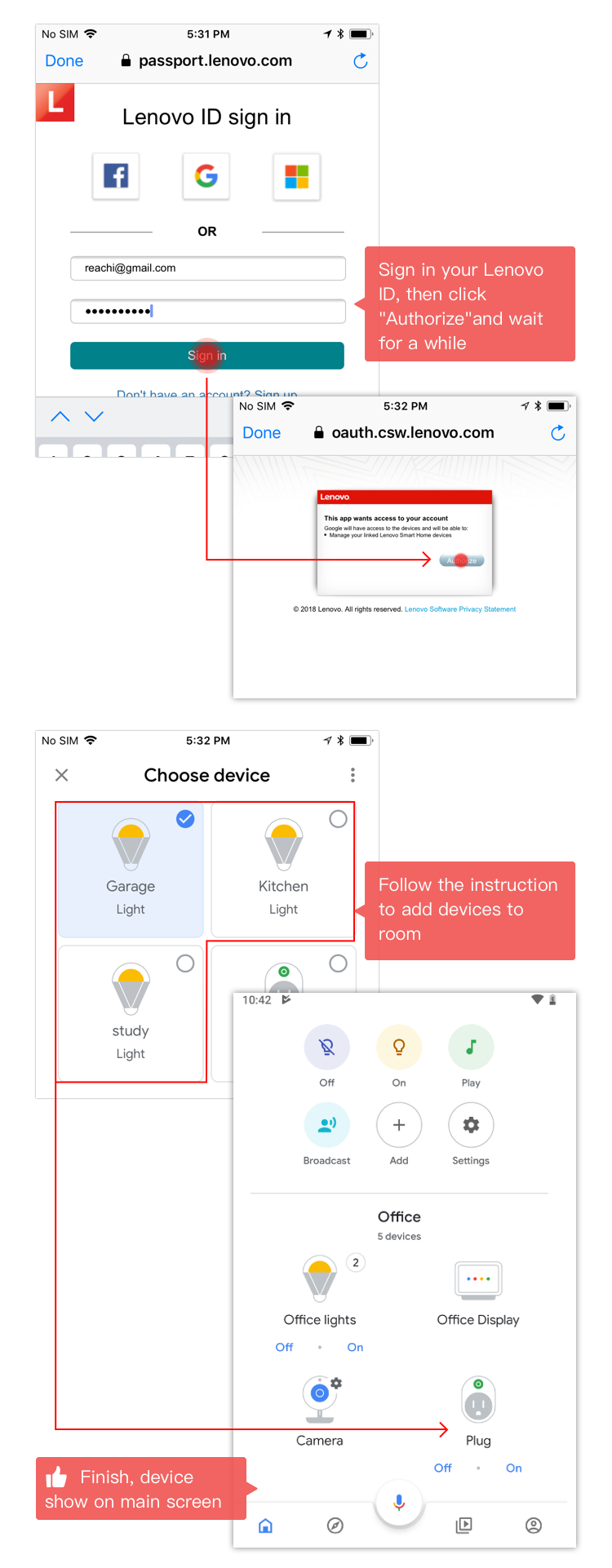 Setup bulb plug with google home