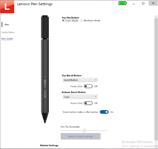 Lapiz Lenovo Gx80k32884 Para Yoga Active Pen Botones Configu