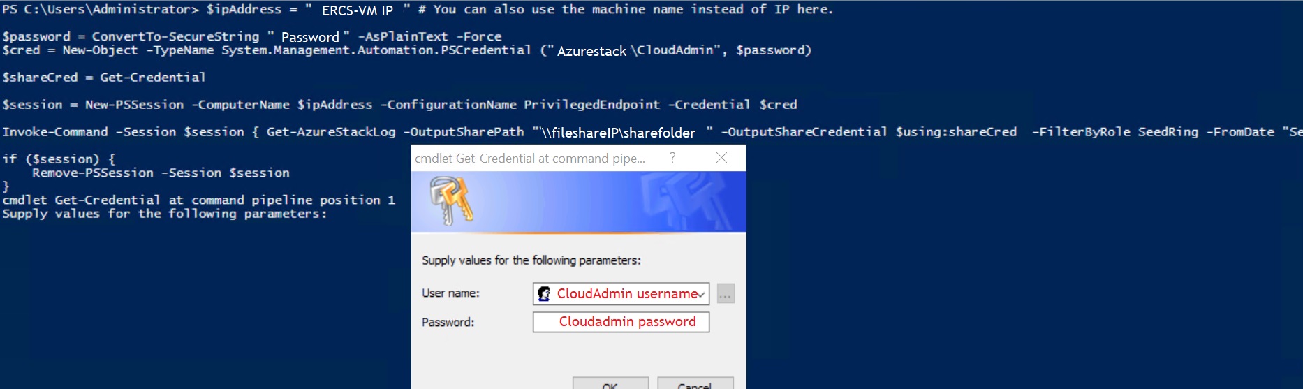 Powershell credential