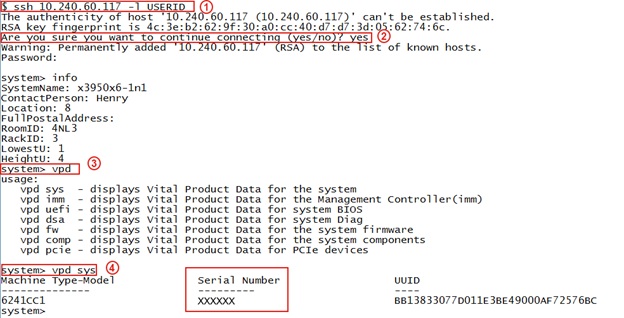 How to find the System X machine type and serial number using the  Integrated Management Module CLI - Lenovo Support US