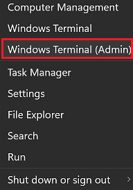 Windows Terminal (Admin)