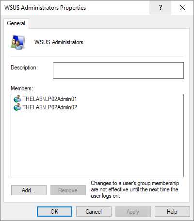 WSUSAdminsGroupPost