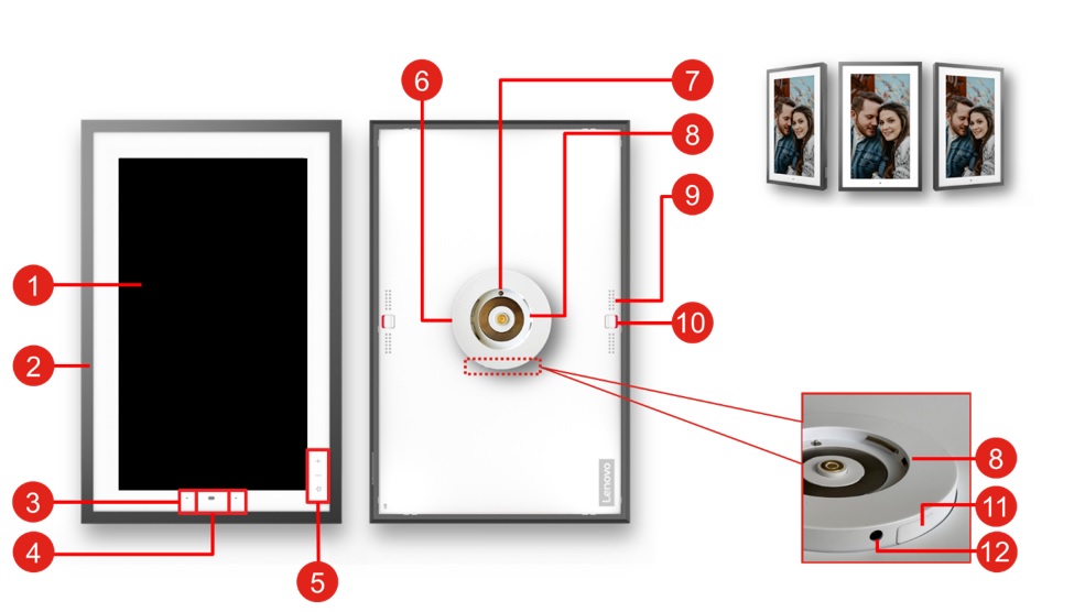Digital Picture Frame, Lenovo Smart Frame
