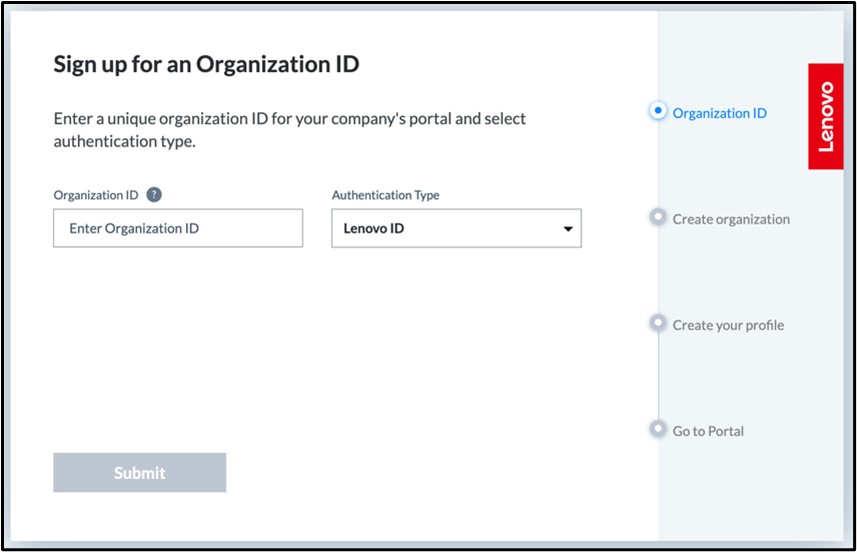 Sign Up Organization ThinkSmart Manager