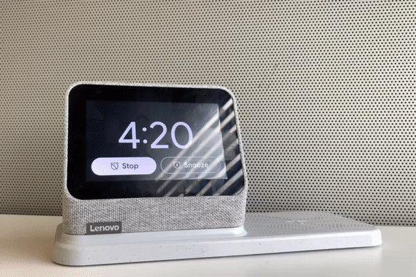 Lenovo Smart Clock 2 Reloj Despertador Inteligente Con Asistente De Google  Gris