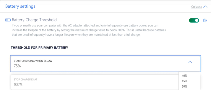 Battery stops charging at 95% - Windows - ThinkPad - Lenovo Support US