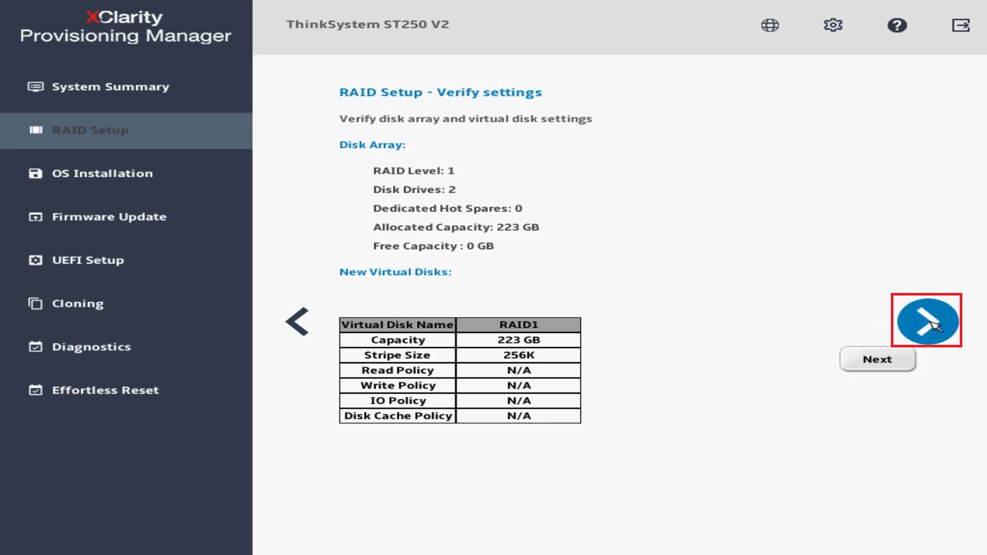 Settings verification