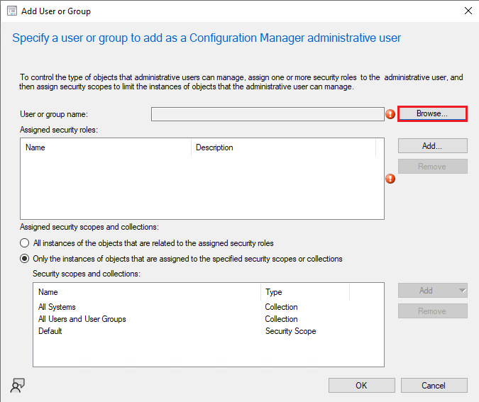 ConfigurationManagerAddUserGroup