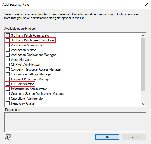ConfigurationManagerAddSecurityRole