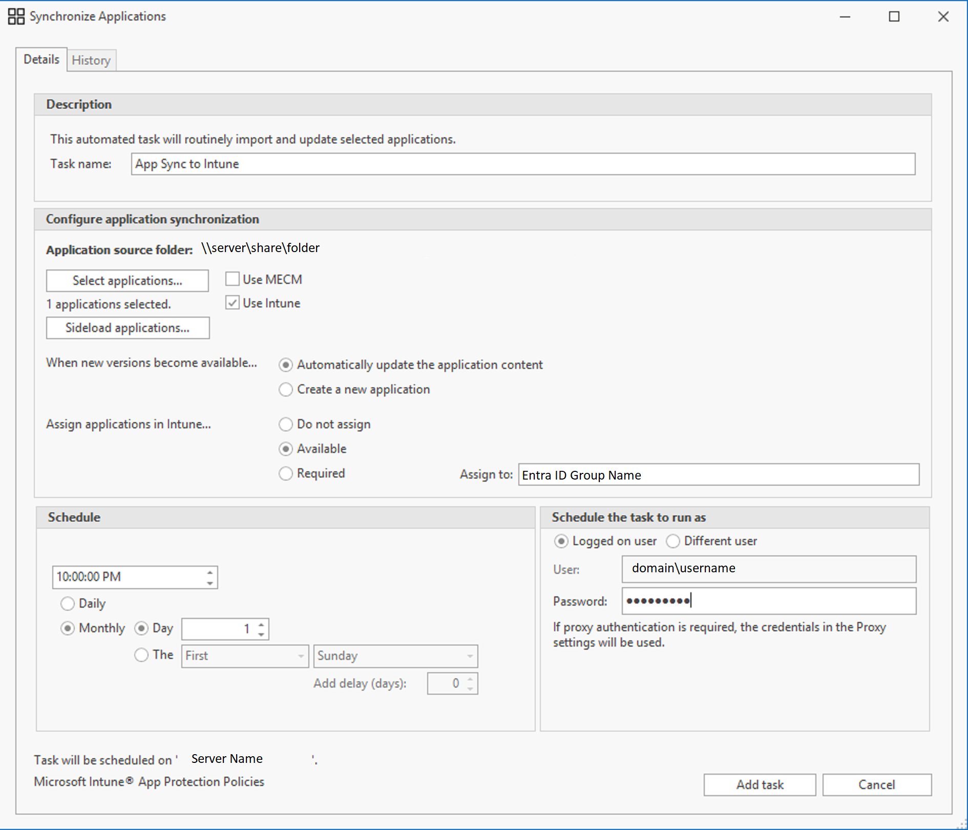 Lenovo Patch Synchronize Applications Interface