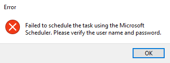Lenovo Patch Alternate User Schedule Error