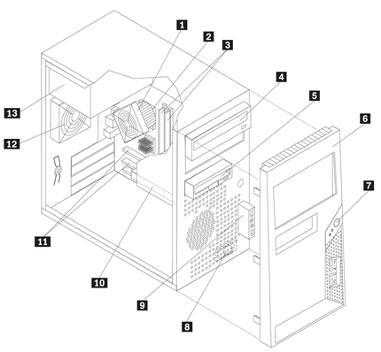 System service parts - ThinkCentre M57 (type 6075) - Lenovo Support IN