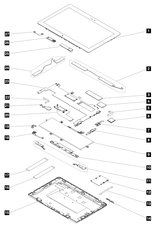 System Service Parts - ThinkPad Helix (Type 20CG, 20CH) - Lenovo 