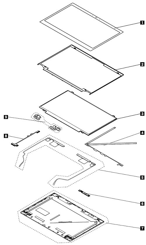 LCD サービス部品 - ThinkPad T470s - Lenovo Support BD