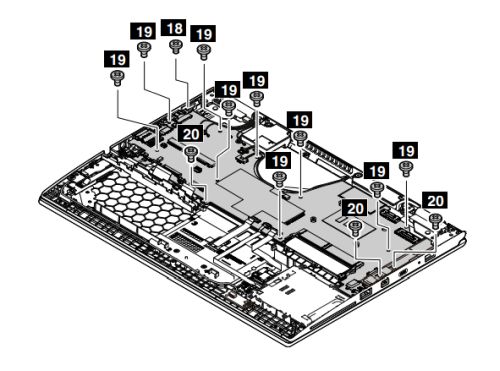 マザーボードのネジの図