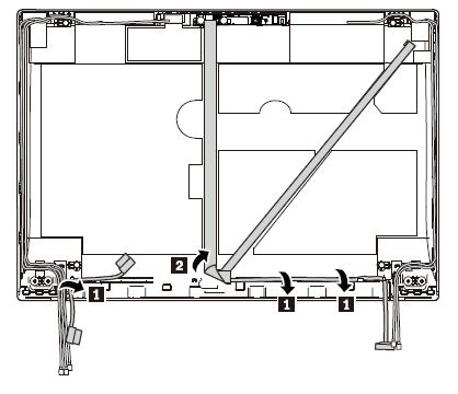 Removal and installation steps of the LCD cable and the LED cable 