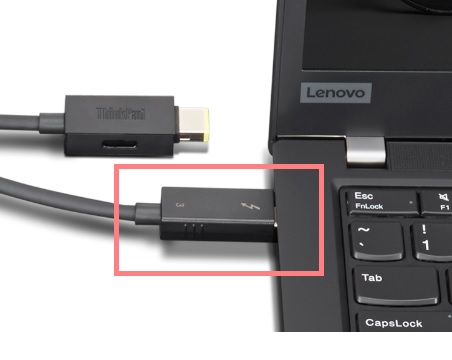 Lenovo Split Cable - Thunderbolt cable - 2.3 ft - 4X91K16970 - Docking  Stations & Port Replicators 