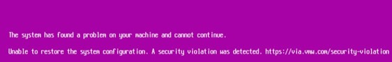 Security violation